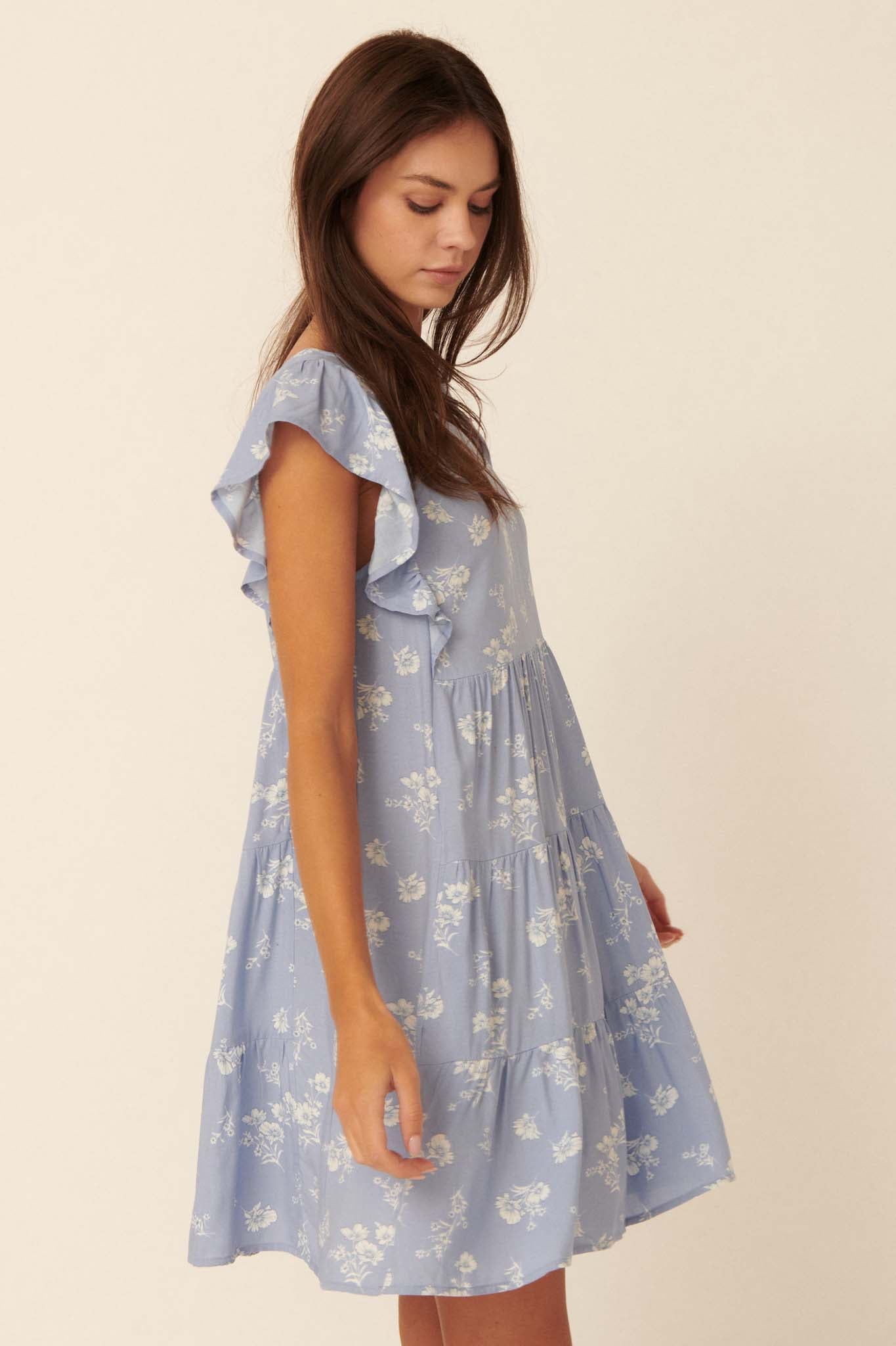 Sweet Surprise Ruffled Floral Babydoll Dress - ShopPromesa