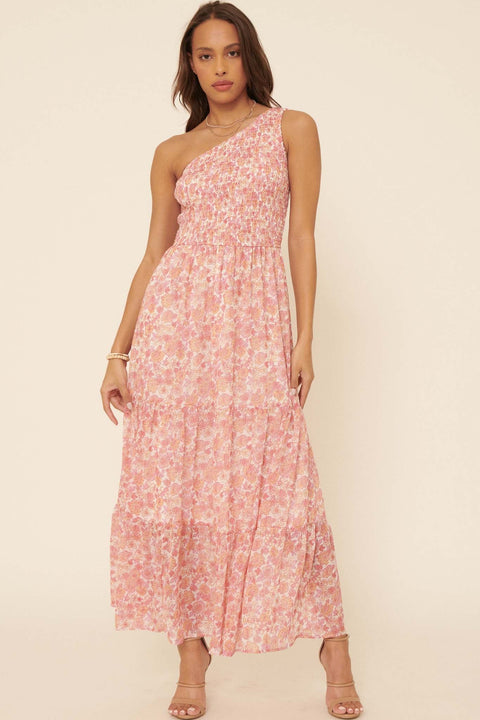 Magic Moment One-Shoulder Floral Maxi Dress - ShopPromesa