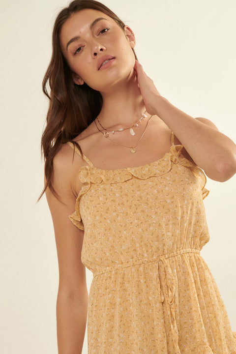 Follow the Sun Ruffled Floral Mini Dress - ShopPromesa