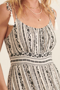 Wonderful Day Floral-Stripe Tiered Maxi Dress - ShopPromesa