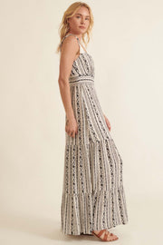 Wonderful Day Floral-Stripe Tiered Maxi Dress - ShopPromesa
