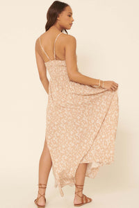 New Life Floral Cutout Halter Maxi Dress - ShopPromesa