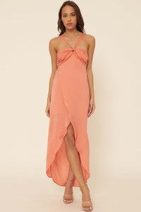 Love You More Satin Tulip Maxi Dress - ShopPromesa