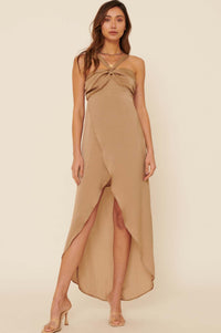 Love You More Satin Tulip Maxi Dress - ShopPromesa