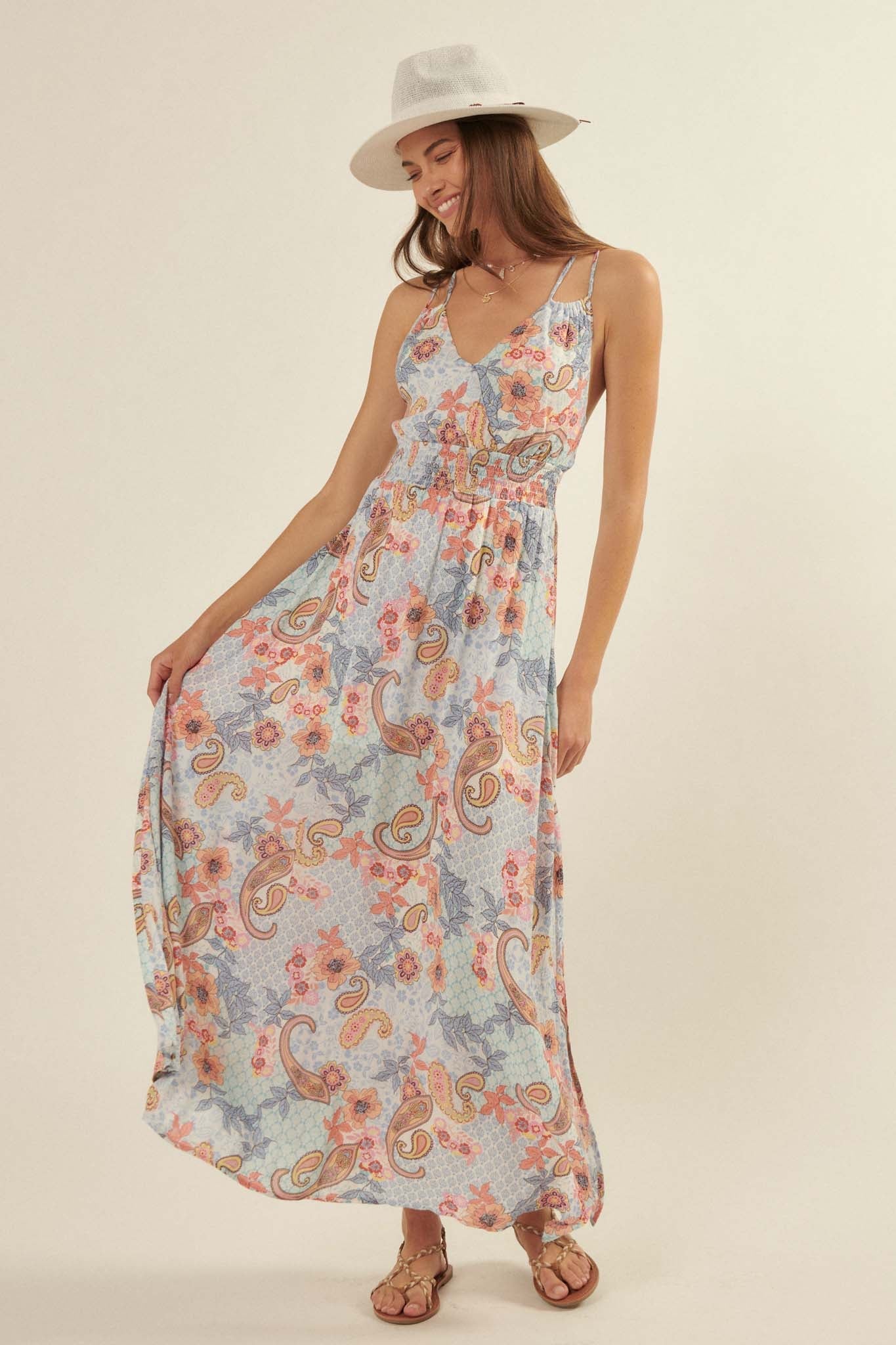 Fantasy Island Paisley Maxi Sundress - ShopPromesa