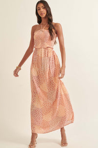 Soft Light Floral Patchwork-Print Maxi Dress - ShopPromesa