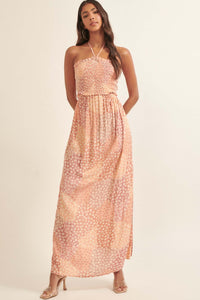 Soft Light Floral Patchwork-Print Maxi Dress - ShopPromesa