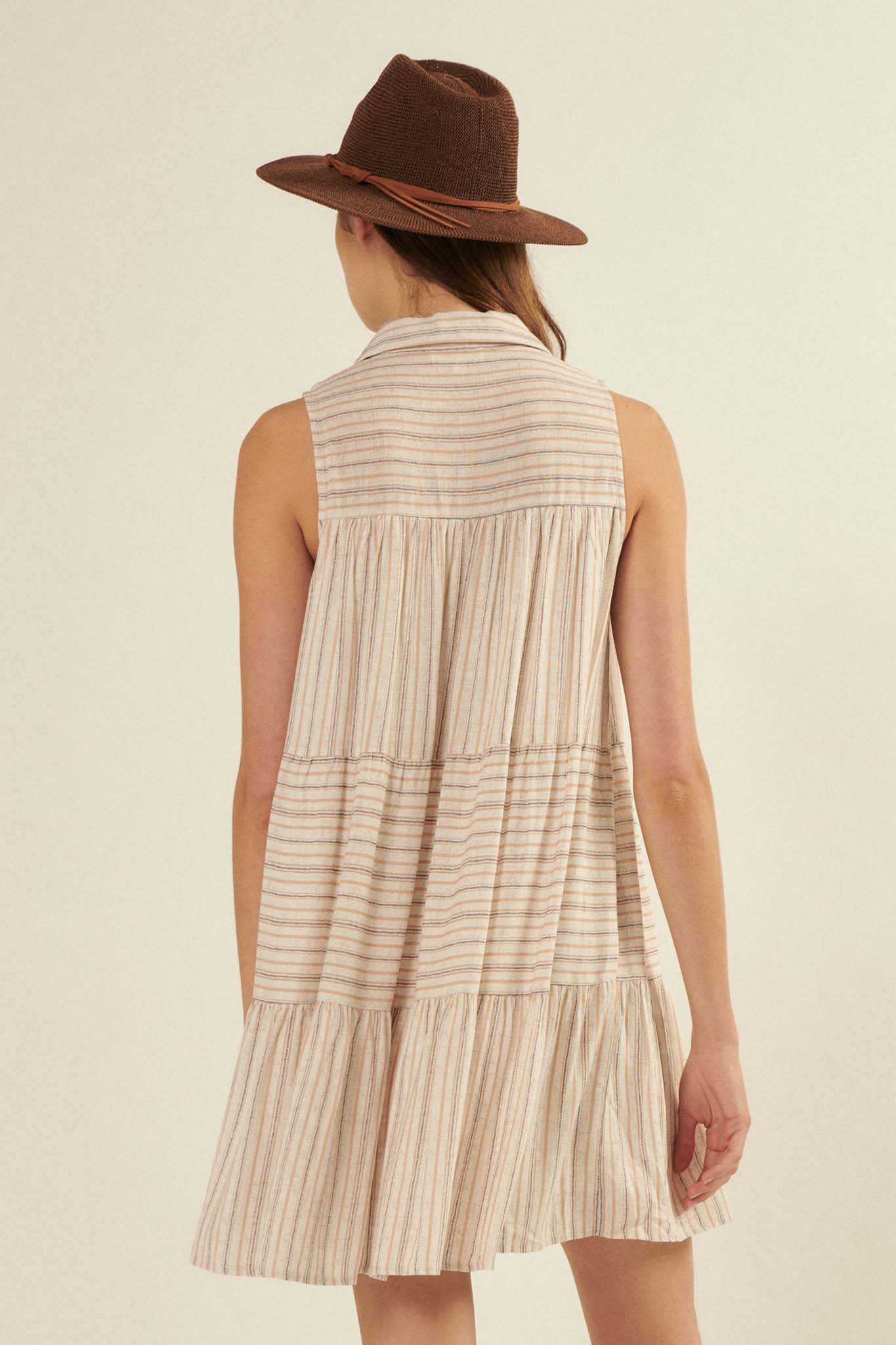 Vacay Vibes Striped Babydoll Shirt Dress - ShopPromesa