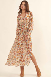 Halcyon Days Floral Chiffon Maxi Dress - ShopPromesa