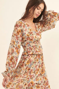 Halcyon Days Floral Chiffon Maxi Dress - ShopPromesa