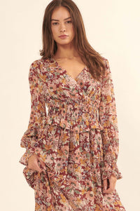 Halcyon Days Floral Chiffon Maxi Dress - ShopPromesa