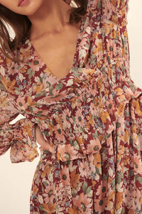 Halcyon Days Floral Chiffon Maxi Dress - ShopPromesa