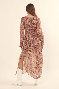 Halcyon Days Floral Chiffon Maxi Dress - ShopPromesa