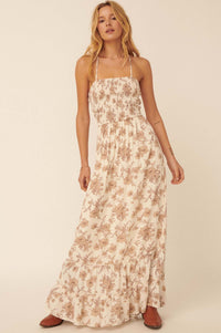 Cherished Memory Smocked Floral Maxi Dress - ShopPromesa