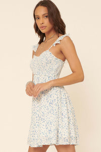 Fresh Winds Smocked Floral Mini Sundress - ShopPromesa