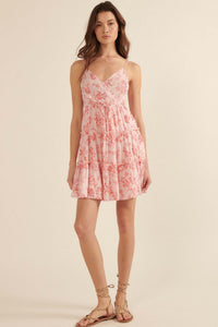 Soft Sunrise Ruffled Floral Mini Sundress - ShopPromesa