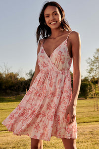 Soft Sunrise Ruffled Floral Mini Sundress - ShopPromesa