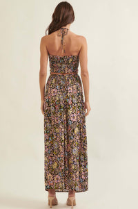 Flower Bomb Floral-Print Smocked Halter Maxi Dress - ShopPromesa