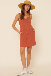 Brand New Day Button-Front Mini Dress - ShopPromesa