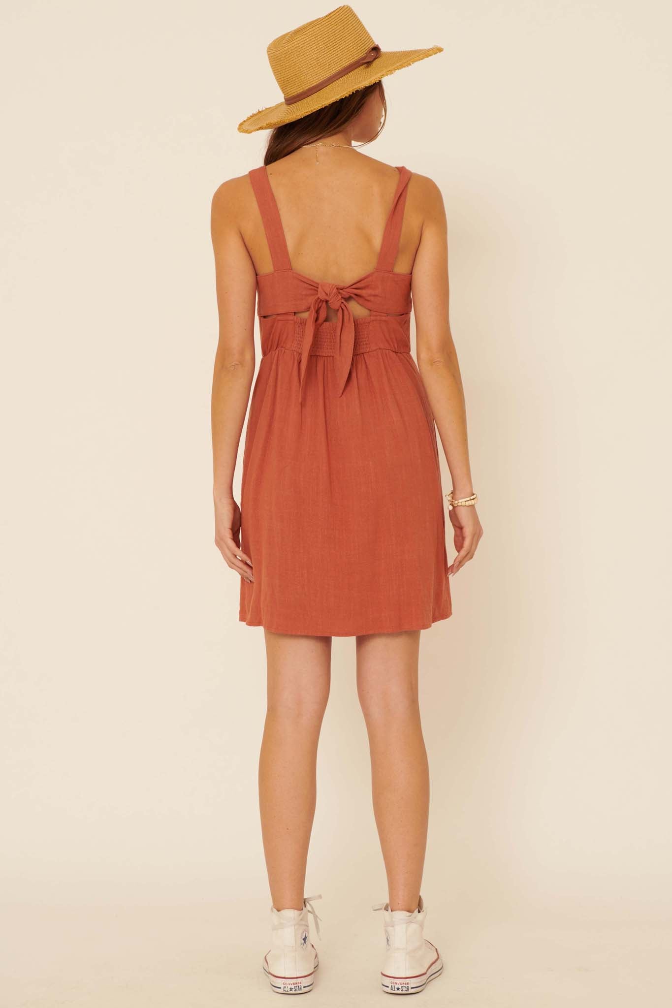 Brand New Day Button-Front Mini Dress - ShopPromesa