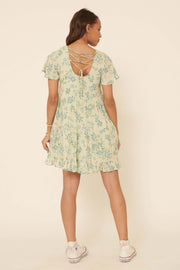 Dewy Dreams Ruffled Floral Babydoll Mini Dress - ShopPromesa