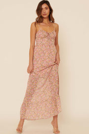 Pastel Passion Floral Chiffon Maxi Dress - ShopPromesa
