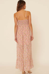 Pastel Passion Floral Chiffon Maxi Dress - ShopPromesa