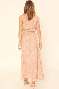 Spring Meadow One-Shoulder Floral Maxi Dress - ShopPromesa