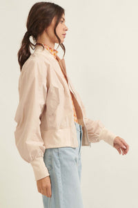 Taking Flight Ruched Bomber Jacket - ShopPromesa