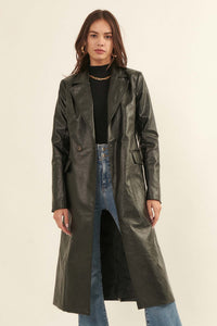 Mod Squad Vegan Leather Trench Coat - ShopPromesa