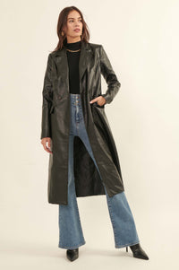 Mod Squad Vegan Leather Trench Coat - ShopPromesa