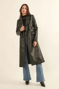 Mod Squad Vegan Leather Trench Coat - ShopPromesa