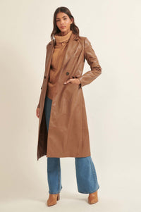 Mod Squad Vegan Leather Trench Coat - ShopPromesa