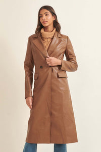 Mod Squad Vegan Leather Trench Coat - ShopPromesa