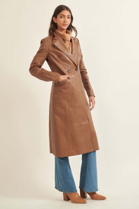 Mod Squad Vegan Leather Trench Coat - ShopPromesa