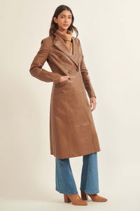 Mod Squad Vegan Leather Trench Coat - ShopPromesa