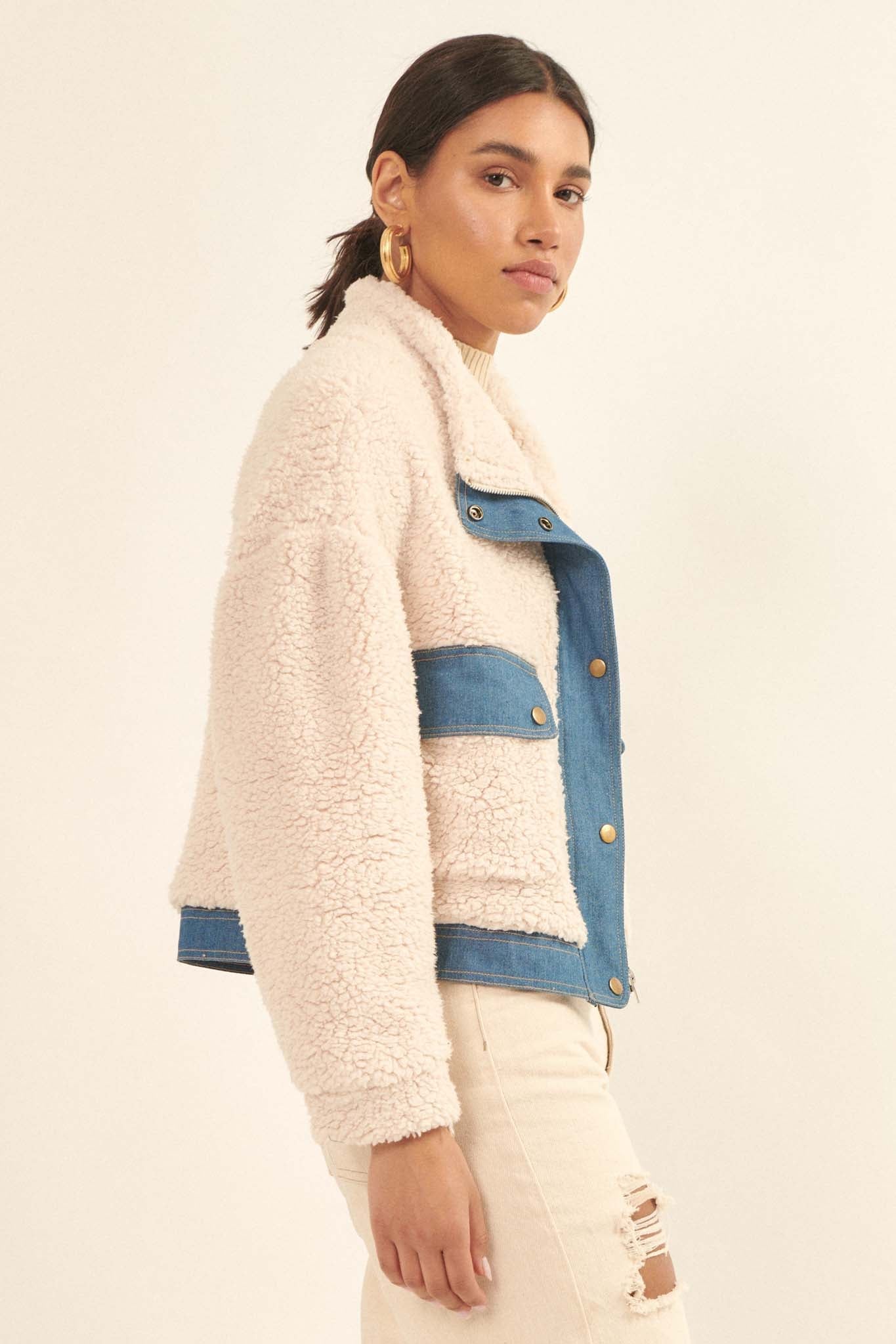 Fleece of Work Sherpa and Denim Jacket - ShopPromesa