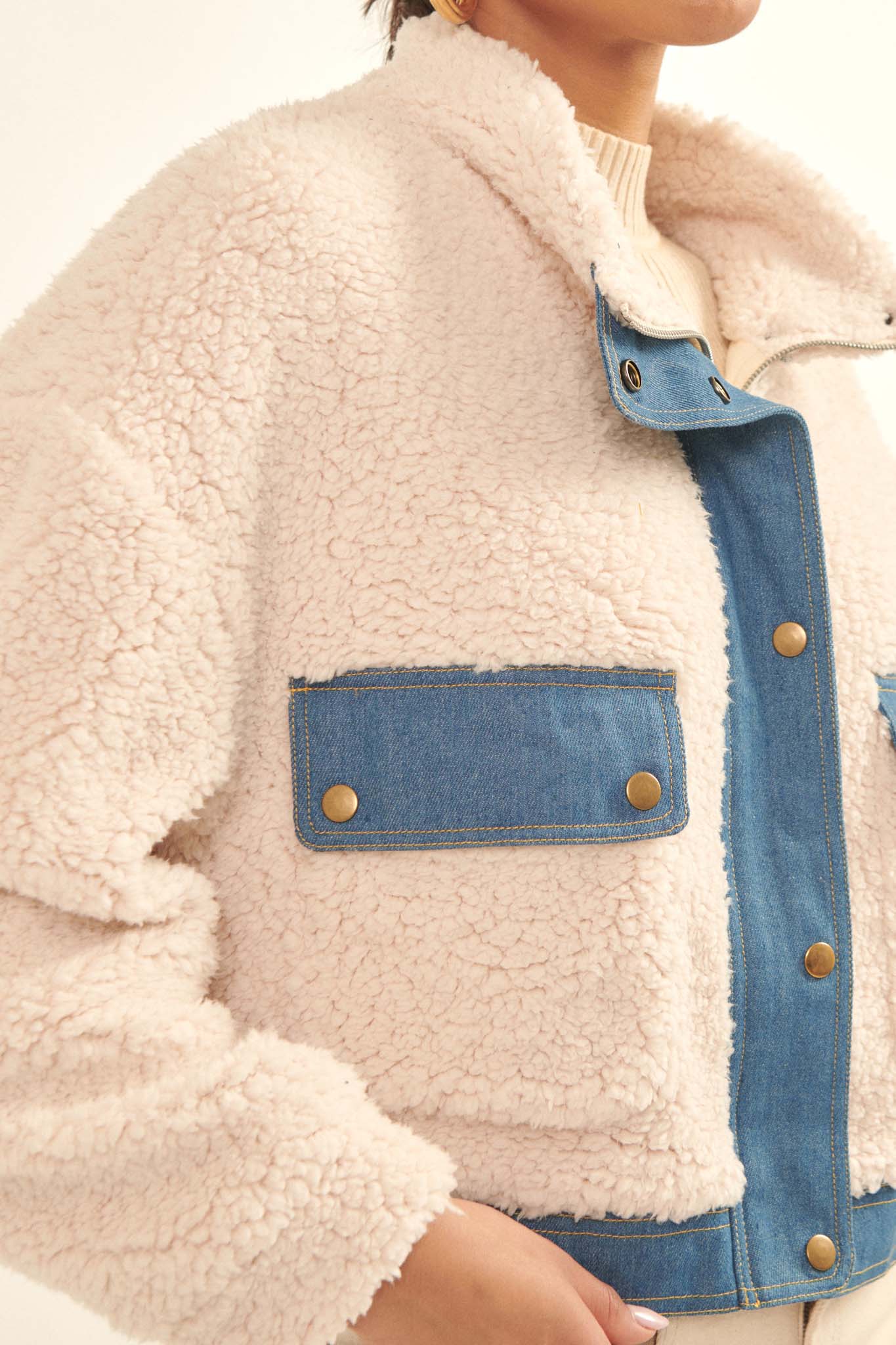 Fleece of Work Sherpa and Denim Jacket - ShopPromesa