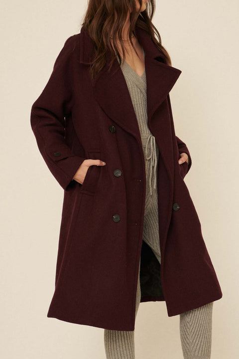 Notting Hill Wool-Blend Double-Breasted Overcoat - ShopPromesa