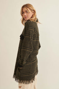 Off the Trail Plaid Tweed Longline Shirt Jacket - ShopPromesa