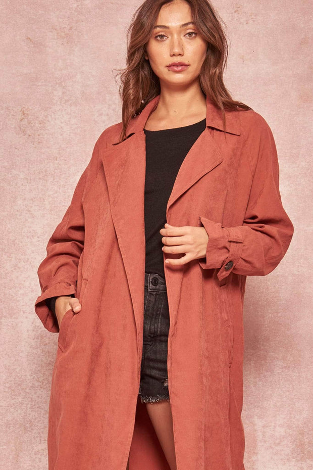Double Agent Open-Front Trench Coat - ShopPromesa