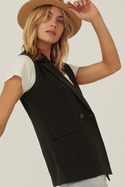 Strictly Business Double-Breasted Blazer Vest - ShopPromesa