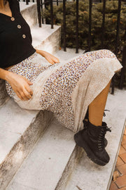 Perfect Together Floral Colorblock Midi Skirt - ShopPromesa