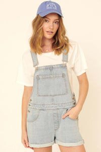 Jump for Joy Denim Overall Romper - ShopPromesa