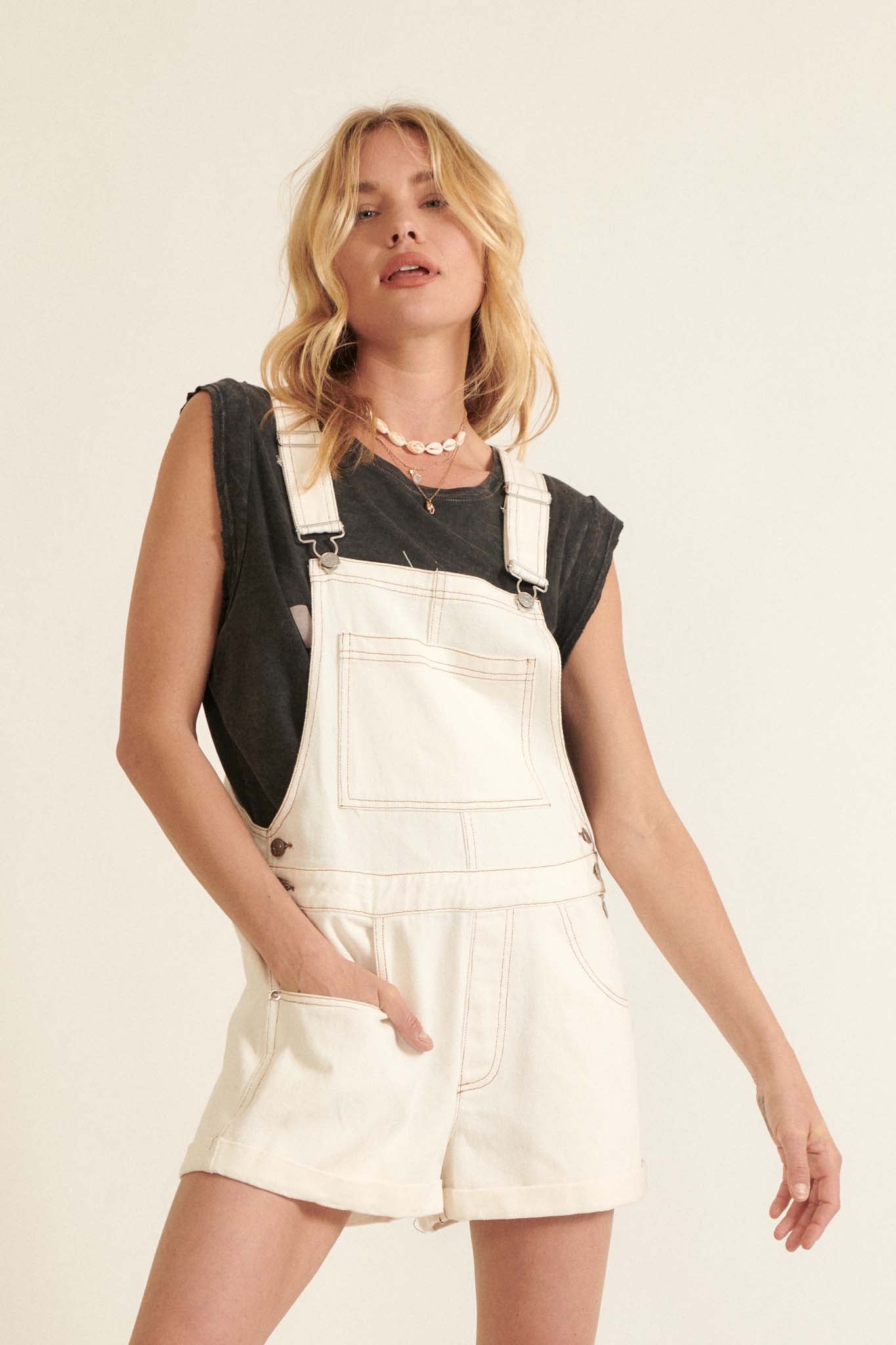 Jump for Joy Denim Overall Romper - ShopPromesa