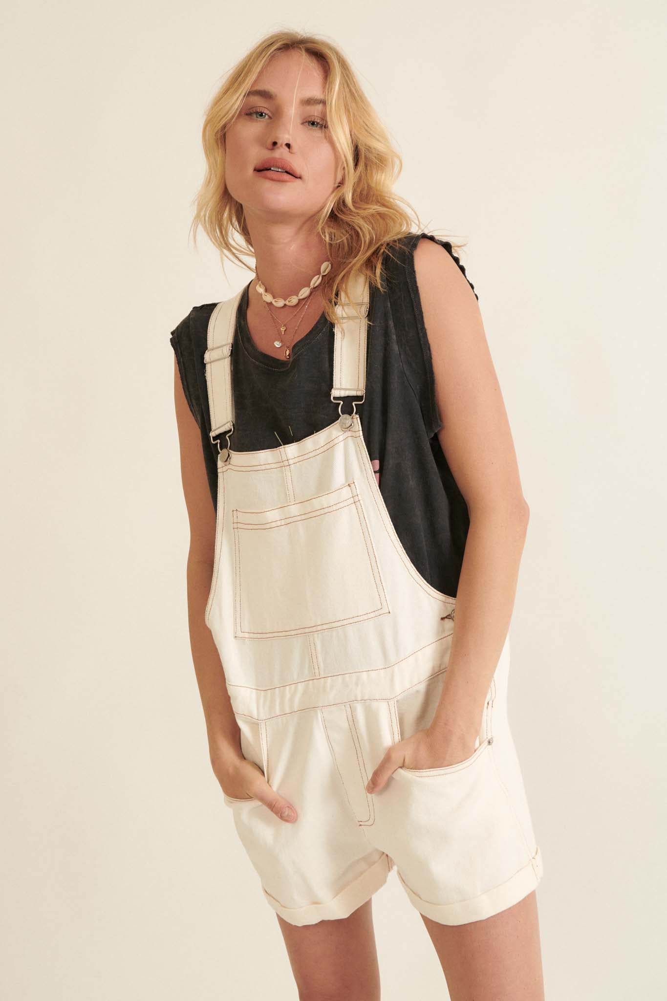 Jump for Joy Denim Overall Romper - ShopPromesa