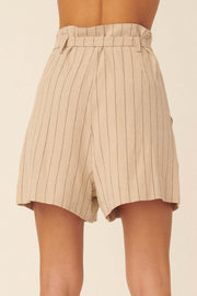 Carpe Diem Striped Wide-Leg Belted Shorts - ShopPromesa