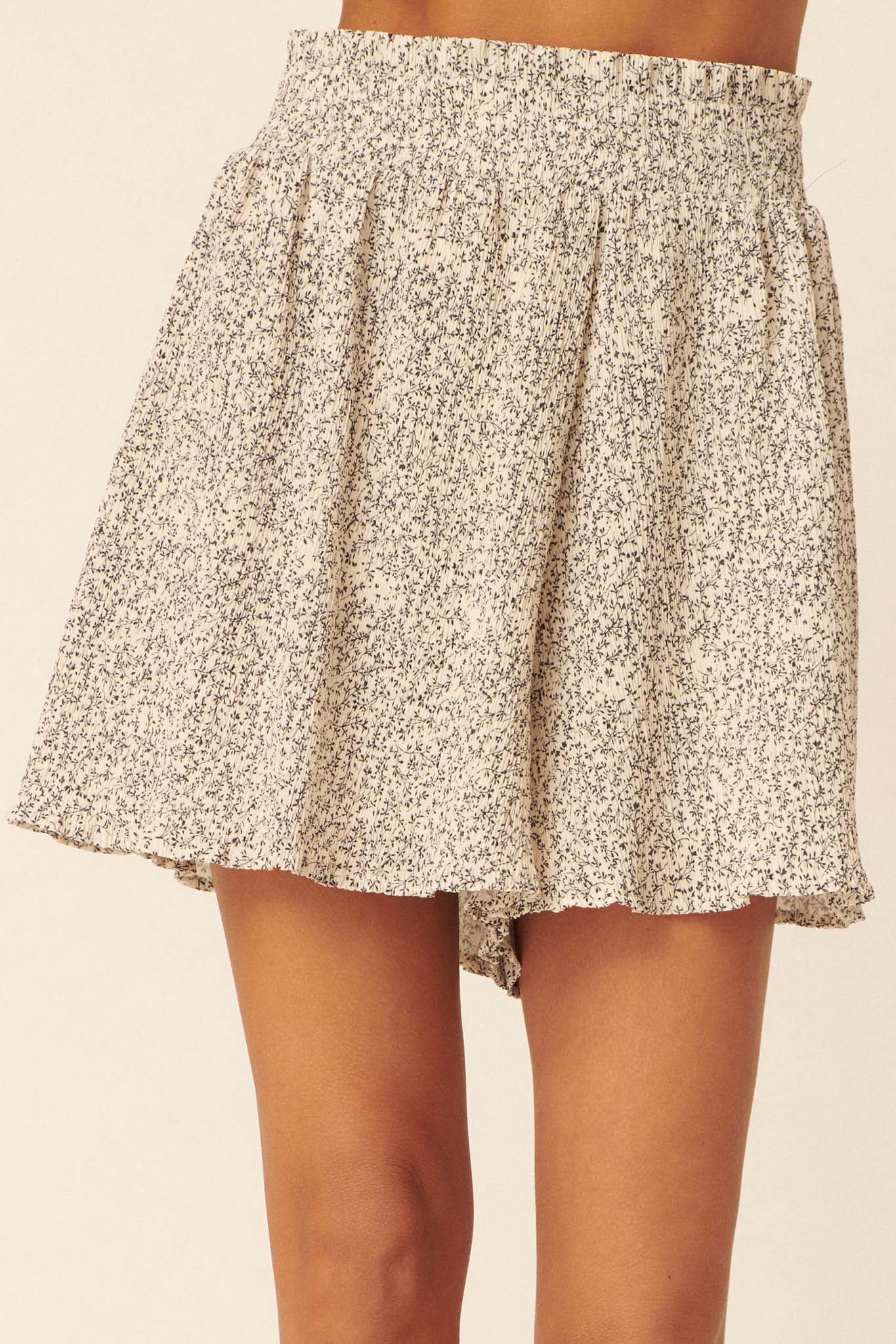 All Abloom Wide-Leg Floral Culotte Shorts - ShopPromesa