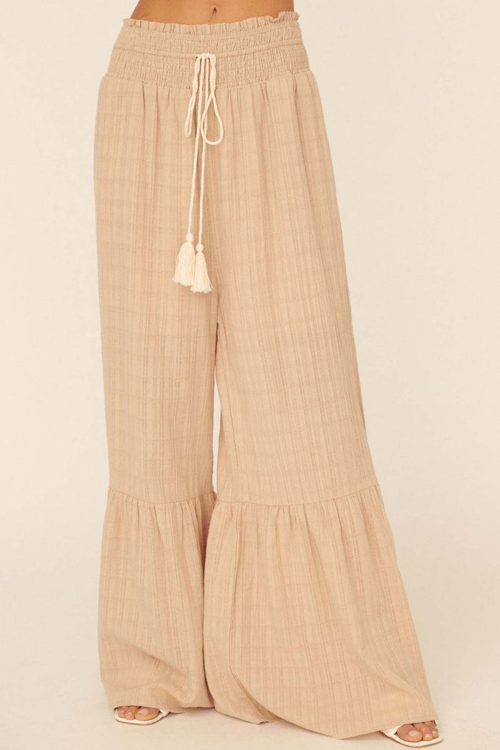 Faraway Places Wide-Leg Drawstring Pants - ShopPromesa