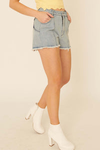 Rising Star Patchwork Acid-Wash Denim Shorts - ShopPromesa